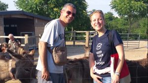 Paolo visiting Footprints of Joy, our shelter in Cernavoda, Romania